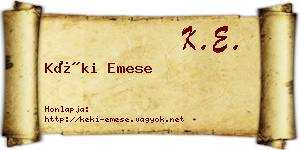 Kéki Emese névjegykártya